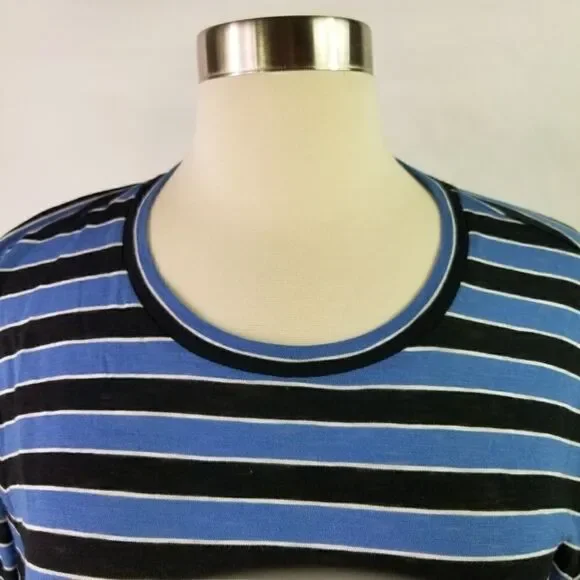 Michael Kors Long Sleeve Striped Top. Size M - Picture 2 of 10
